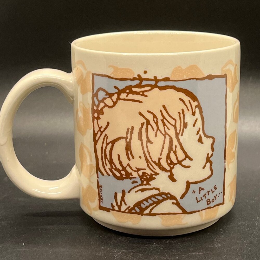 Walt DISNEY'S CLASSIC WINNIE THE POOH "A LITTLE BOY...AND A BEAR" MUG CHARAPENTE